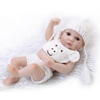 11''Handmade Silicone Babies Dolls Vinyl Förtjusande LifeLike Toddler Baby Bonecas Kid Bebe Doll Reborn Fake Nyfödd