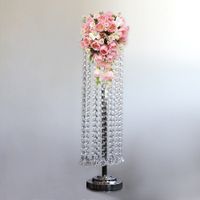 não as flores incluindo) grande cristal acrílico mental vaso de flor vaso de cilindro