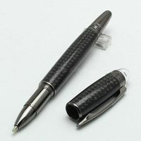 Wholesaleペン高品質究極のカーボンは無煙炭炭素繊維バレル装飾ローラーボールボールボールペンツイストギフトを特徴としています