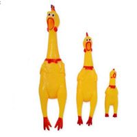 41cm Rolig ventil långa nacke kycklingmedium som skämtar kyckling ljud squeeze skrikande leksaker barn baby leksak