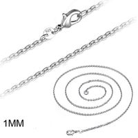 925 Sterling Silver O Necklace Chain 1MM 16- 24inches DIY Jew...