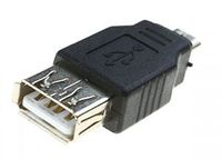 Vente en gros 500pcs / lot USB 2.0 A femelle à Micro USB B 5 broches mâle F M Convertisseur câble adaptateur