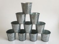 Galvanized Succulent Pots Cheap Vintage Rustic Nostalgia Mini Garden Silver Cute Tin Planter Buckets For Small Plant Galvanized Succulent Pots Cheap Vintage Rustic Nostalgia Mini Garden Silver Cute Tin Planter Buckets For Small Plant