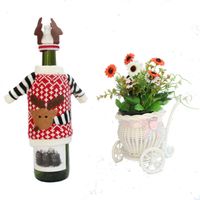 Christmas gift bags props arnaments Red wine bottle hat tops...