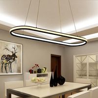 Double Glow Howing Light Aluminium Современные светодиодные люстры Светодиодные подвесные светильники Живые столовые кухня комната высокая яркость