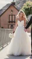 Barato 2021 vestidos de casamento de praia marfim corações de espaguete sweetheart longo vestido de noiva boêmio vestido de noiva para o verão