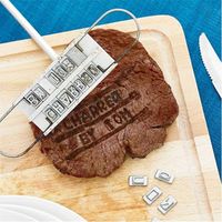 Darmowa wysyłka Steak Steak Mięso Grill BBQ Branding Iron 55 Zmienne litery Ustawia narzędzia NG4S