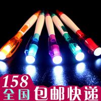 LED light flashlight ball point pen luminous novelty creativ...