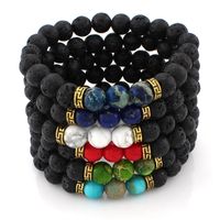 Natural Stone Black Lava Beaded strands Bracelets Turquoise Buddha Oil Diffuser Bracelet Jewelry for Women DROP SHIP 162426