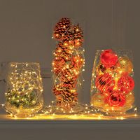 2M 3M 5M battery operated led strings light copper wire fairy lights for Holiday Wedding Party christmas drops decoration