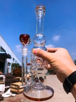 Neue Ankunft Recycler Dicke Wasser Bong Mit Glasschüssel Glas Bongs 37 cm Hoch 18,8mm Rohrbecher Shisha von Imported Materiel