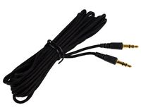 Novo tecido universal longo 5m preto 3.5mm macho para 3.5mm macho áudio AUX cabo estéreo cabo para mp3 ipod speaker acesso audio