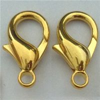 diy jewelry findings shiny gold hooks bracelets clasp toggles wholesales nickel free small waterdrop spring blank lobster metal 10mm 1000pcs