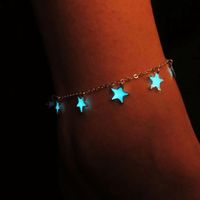Summer night glow star jewelry peach heart luminous bracelet...