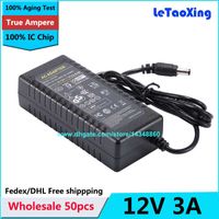 50pcs 12V 3A 36W AC to DC Adapter Power Supply for 5050 Flex...