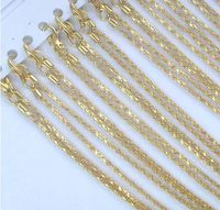 10 unids / lote Collar de oro colgantes Colgantes Cadenas Accesorios para DIY Craft Jewelry Fashion Gift 16 pulgadas GO1
