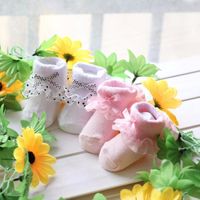 Calcetines para bebés Calcetines de tobillo para bebés Calientes 8 CM durante 0 a 6 meses Calcetines de bebé princesa Bowknots
