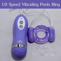 10 vitesses Vibrant pénis anneau Sex Toys pour les hommes, Cock SONNERIE Produits pour adultes