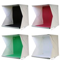 Freeshipping New Mini L LED Light Folding Studio diffus Soft Box Photo Studio Tillbehör med svart vit röd grön bakgrund