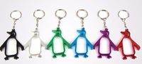 Creativo pinguini apri bottiglia di birra Apribottiglie animale in lega di alluminio con portachiavi Bello apribottiglie portatile