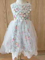 Vestidos de niñas de flores de verano bebé niños suspensión floral algodón cordón princesa vestidos niños ropa bebe vestidos