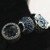 Bijoux de bricolage définit 925 Sterling Silver Loose Charm verre de Murano perle de Murano Convient Européenne Pandora Bracelet Colliers-Cadeaux De Noël 017