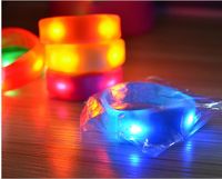 Music Activated Sound Control Led Flashing Bracelet Light Up Bangle Wristband Night Club Activity Party Bar Disco Cheer fast shipping