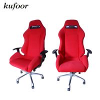 2019 Recaro Suede Red In Black Adjustable Racing Office Chair