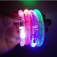 LED Flash Blink Glow Color Changing Light Acrylic Children Toys Lamp Luminous Hand Ring Party Fluorescence Club Stage Bracelet Bangle Xmas