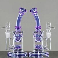 Purple Glass Bong ater Pipes Headshower Perc Smoking Pipes 2...