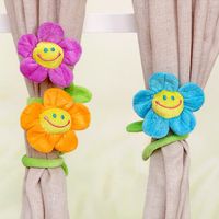 Cartoon flower Sunflower curtain buckle hook Clips children plush toys for wedding gifts family home decor