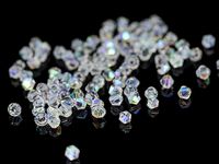 300pcs AB cor cristal Bicone Beads Para fazer jóias de vidro decorativo DIY contas material de cristal Beads 4 6 8 milímetros
