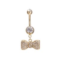 Sexy Dangle Belly Burs Belly Button Rings Belly Piercing CZ Crystal Bowknot Body Sieraden voor Sexy LadiesFree Shipping