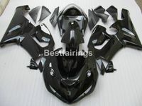 High quality ABS plastic fairing kit for Kawasaki Ninja ZX6R 2005 2006 glossy black fairings set ZX6R 05 06 ZM61