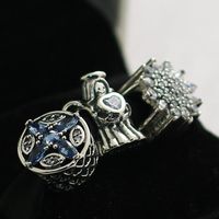 Bijoux de bricolage définit 925 Sterling Silver Loose Charm verre de Murano perle de Murano Convient Européenne Pandora Bracelet Colliers-Cadeaux De Noël 016