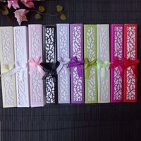 Favores de boda Ventiladores de seda personalizados con cajas de corte de láser