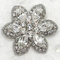 Venta al por mayor de moda broche de cristal Rhinestone Wedding Party Flor Pin broches regalo de la joyería C102154