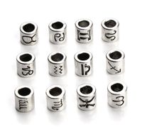 60pcs lot Large Hole Alloy Antique Silver Barrel Beads For N...