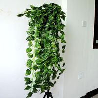 90 cm Yapay Asılı Vine Fake Yeşil Yaprak Çelenk Bitki Ev Dekorasyon (35 inç uzunluk) 3 stil için seçin
