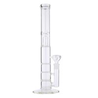 Hookahs Triple bell cover perc bong glass water pipes 17. 5 i...