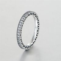 Bague de coeur d'amour pour femmes S925 Sterling Silver Sale Convient au bracelet de style original et de charmes bijoux H9