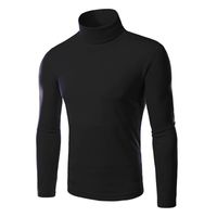 Wholesale- Classic Men Jumpers Pullovers Sweaters Knitted Turtle Neck Solid Casual Slim Cozy Tops Handsome Boys