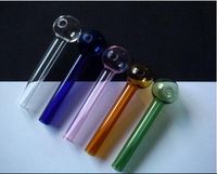 Glass pipe Transparent color pot straight SDFFG