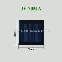 200pcs résine époxy Mini panneau solaire 3V 70mA 50 * 50 mm