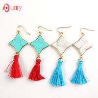 Wholesale 5 pairs New Stylish Gold Plated Green Turquoises W...