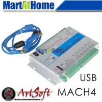 USB 2 MHz Mach4 CNC 3/4/6 Eksen Hareket Kontrol Kartı Breakout Kurulu Makine Merkezi için MK6-M4, CNC Oyma Makinesi # SM782 @ SD