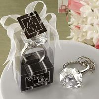Wholesale- 10 Pcs Fashion Faux Diamond Crystal Napkin Ring Key Chain Wedding Party Dinner Table Paper Towel Napkin Ring Holder White