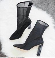 Miquinha Brand Summer Newest Woman Grid Cutouts Boots Sexy P...