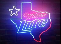 New Texas Lone Star Neon Sign Lamp Beer Bar Pub Gift Light 17"x14" 