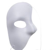 Phantom der Oper Gesichtsmaske Halloween Weihnachten Silvester Party Kostüm Kleidung Make-up Kostüm - Die meisten Erwachsenen White Phantom Mask